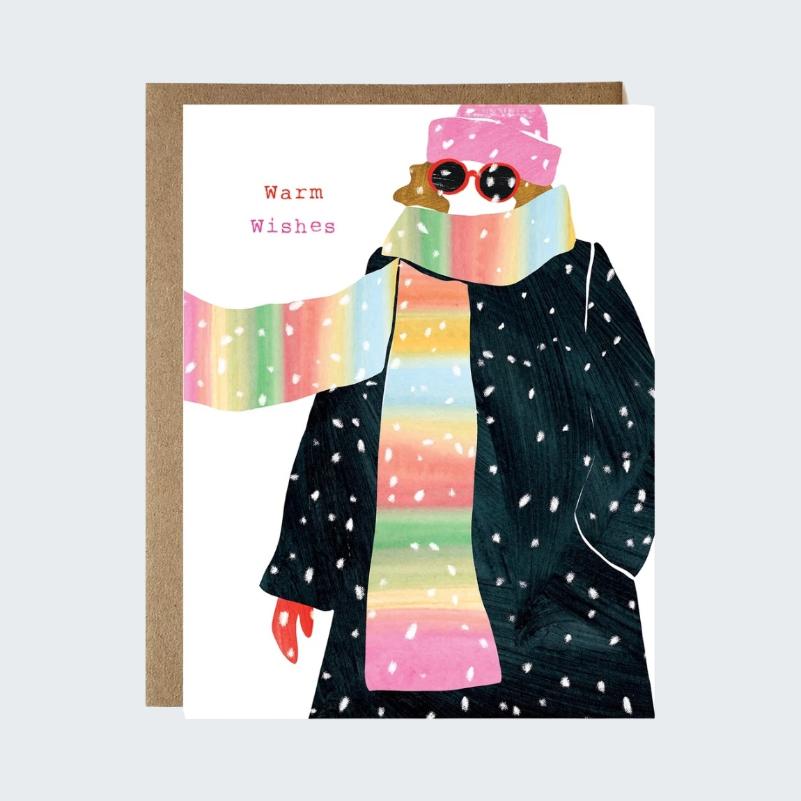 Warm Wishes Big Scarf Card