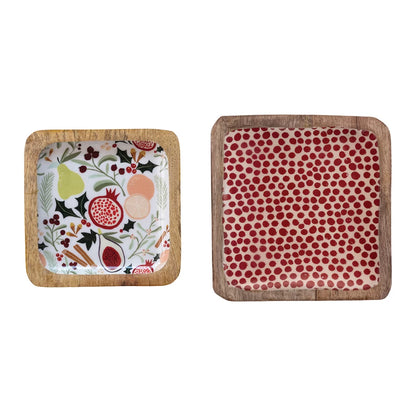 Fruits & Dots Wood Trays