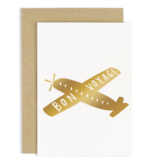 Bon Voyage Airplane Card