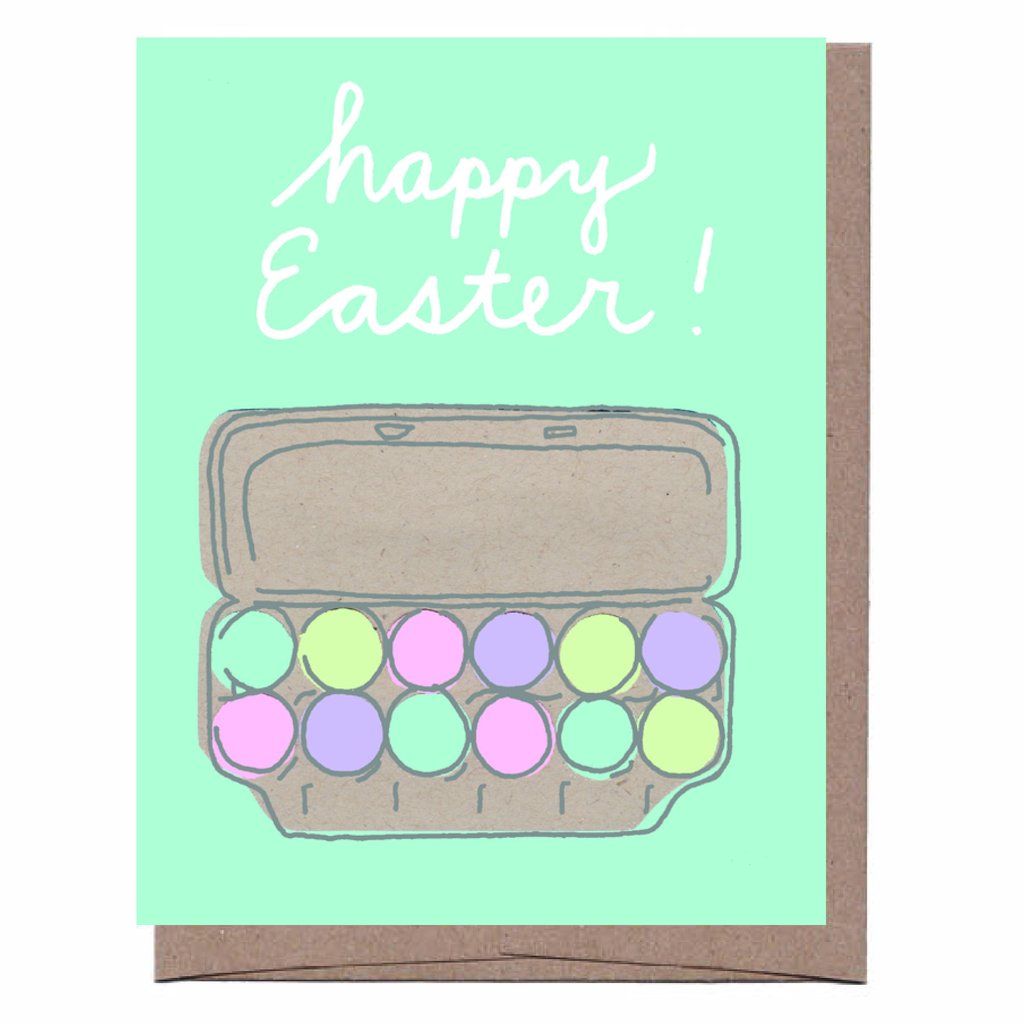 Colored Eggs Easter Card