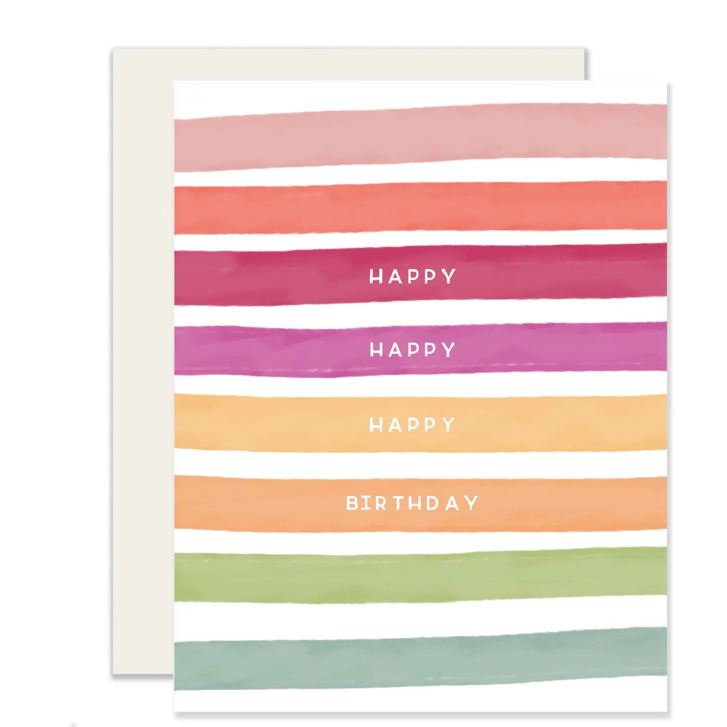 Stripes Happy Birthday Card