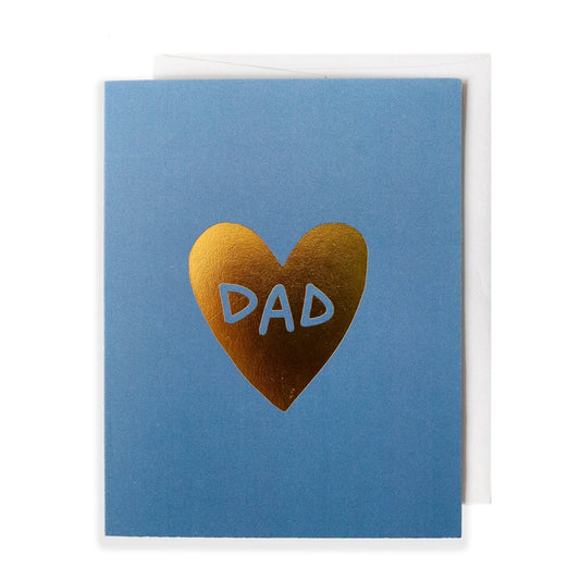 Dad Gold Heart Greeting Card