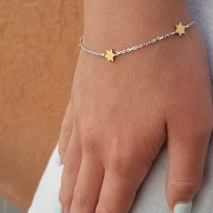 Tiny Stars of David Bracelet