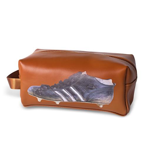 Leather Football Boot Toiletry Bag