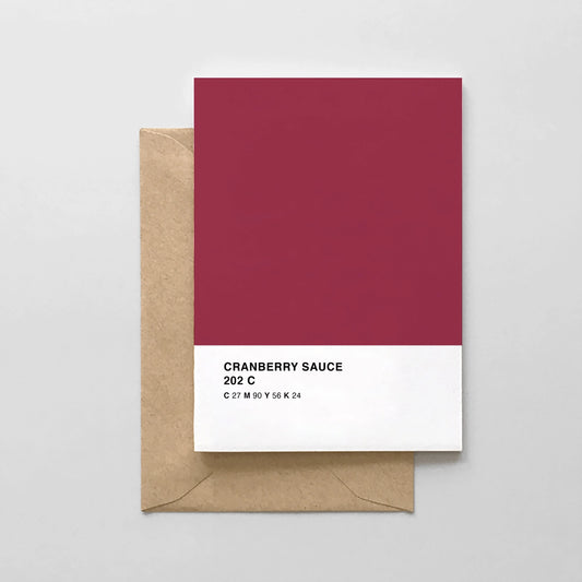 Cranberry Sauce Pantone Thanksgiving Card