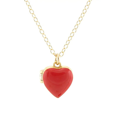 Enamel Heart Locket - Multiple Colors