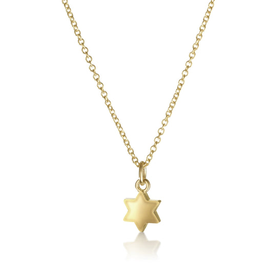 14K Dainty Jewish Star Necklace