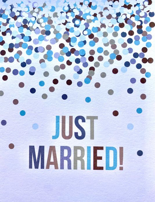 Just Married Confetti Card