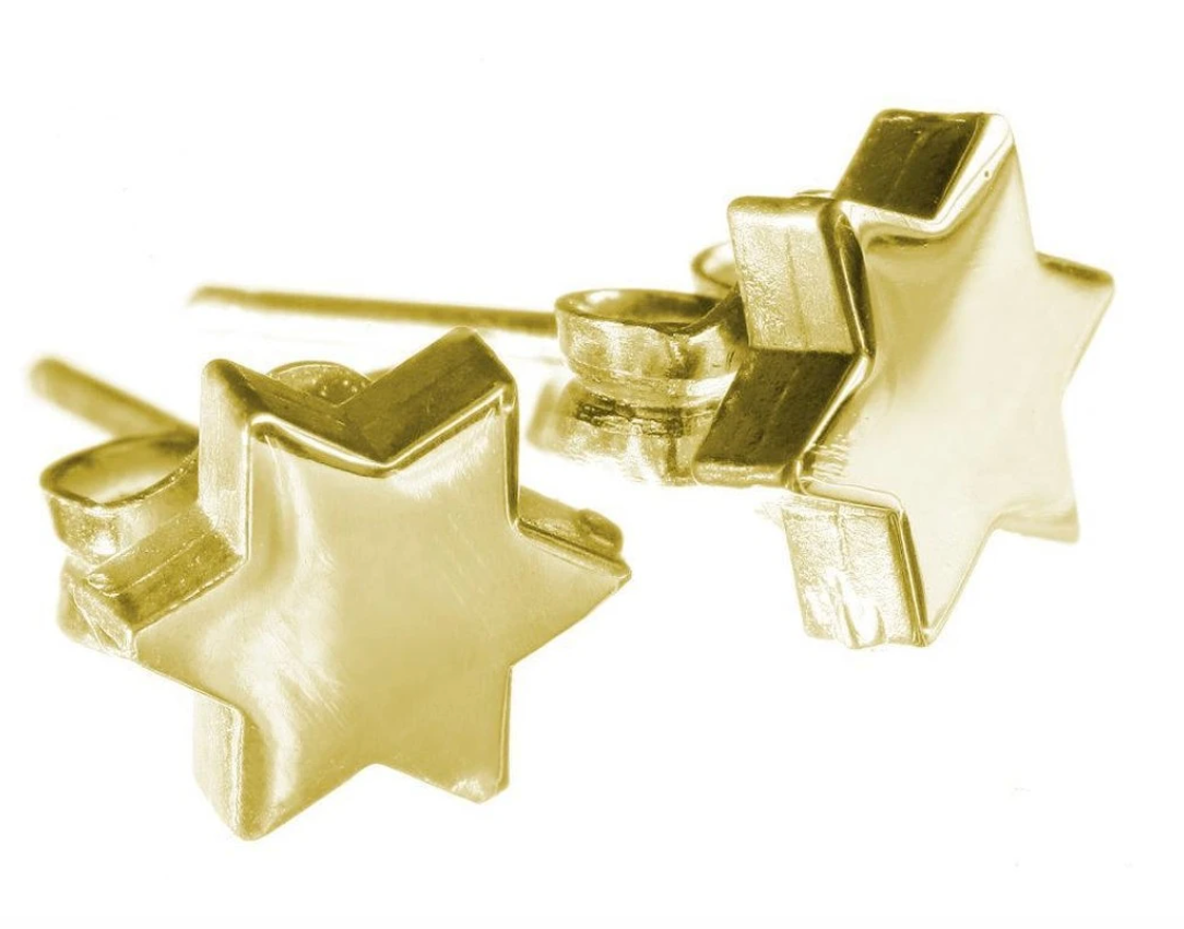 14 kt. Jewish Star Studs