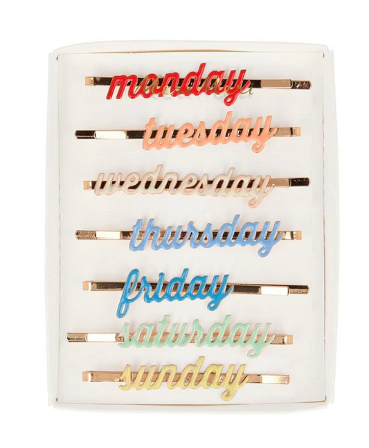 Day of the Week Hair Slides