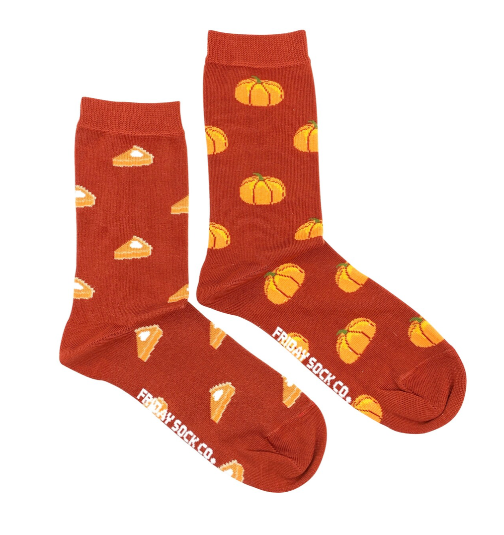 Mismatched Pumpkin Socks