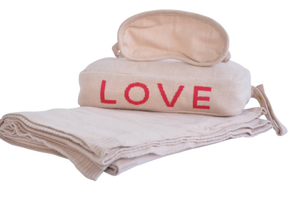 LOVE Travel Blanket Set
