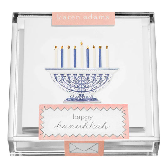 Menorah Enclosure Cards in Acrylic Box