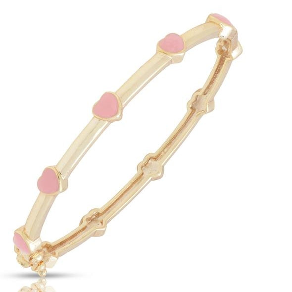 Heart Bangle - Multi or Pink