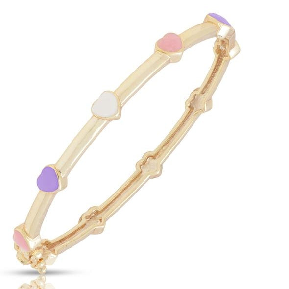 Heart Bangle - Multi or Pink