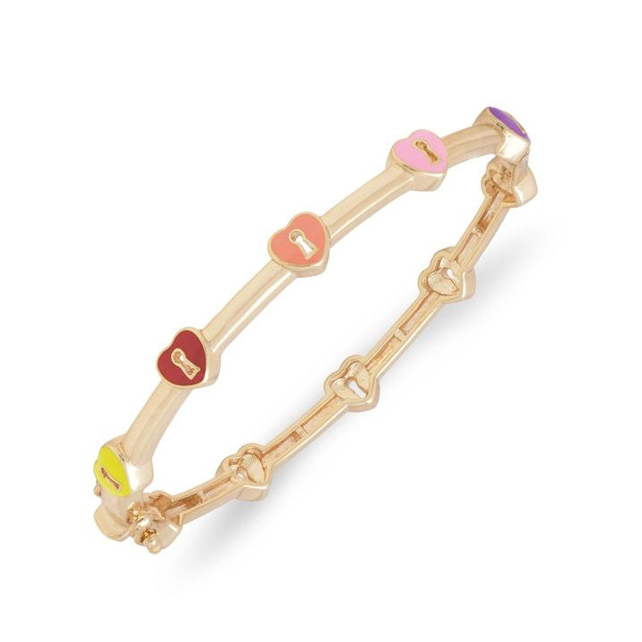 Heart Lock Bangle Bracelet
