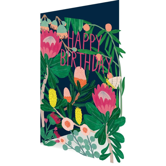 Happy Birthday Lasercut Floral