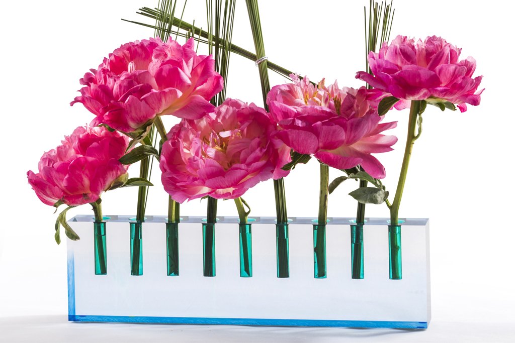 Oil Menorah and Flower Vase