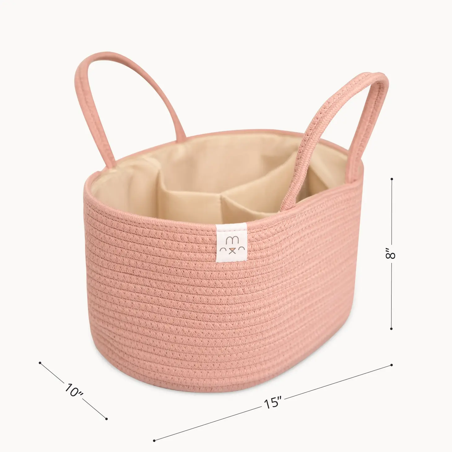 Cotton Rope Diaper Caddy Organizer