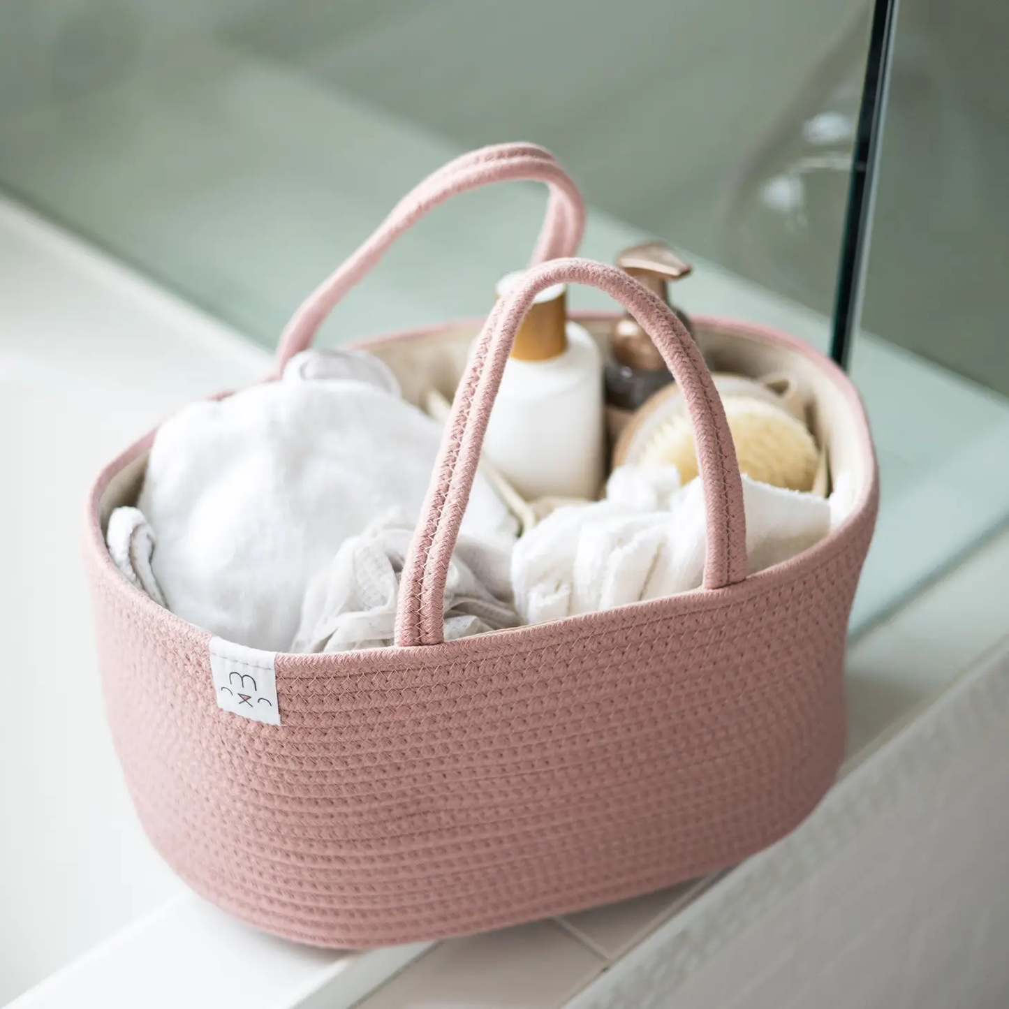 Cotton Rope Diaper Caddy Organizer