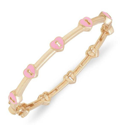 Heart Lock Bangle Bracelet