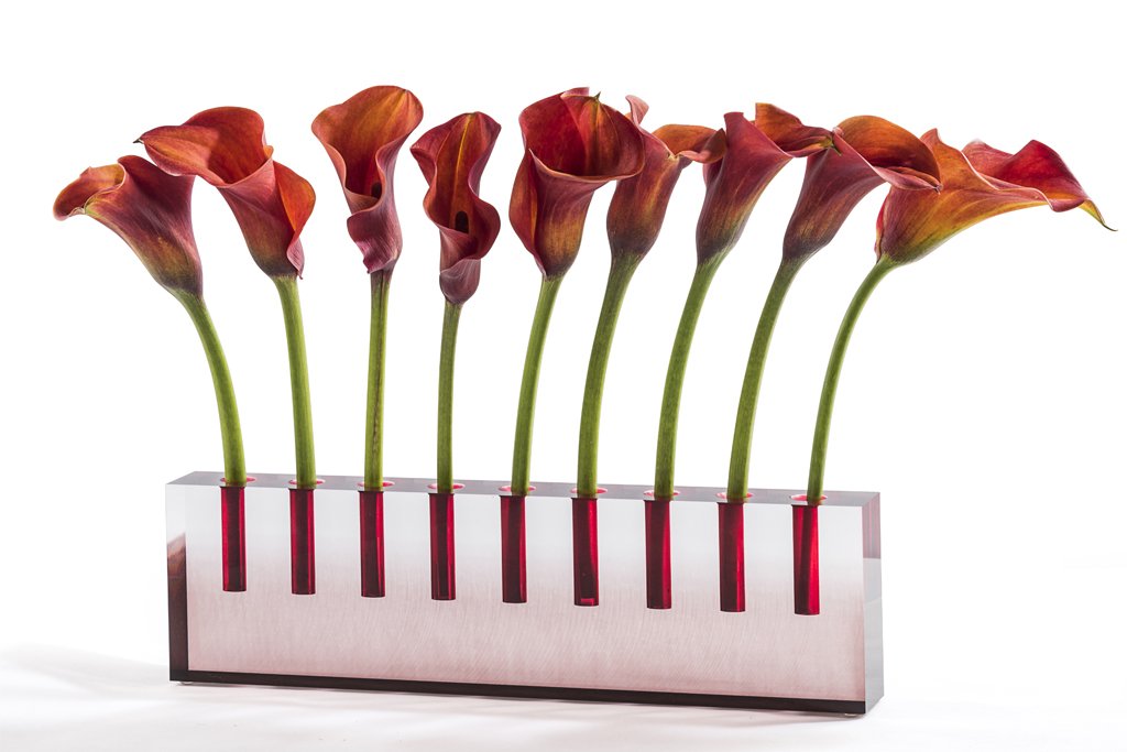 Oil Menorah and Flower Vase