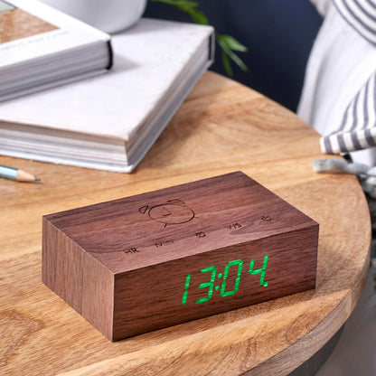 Walnut Flip Click Clock