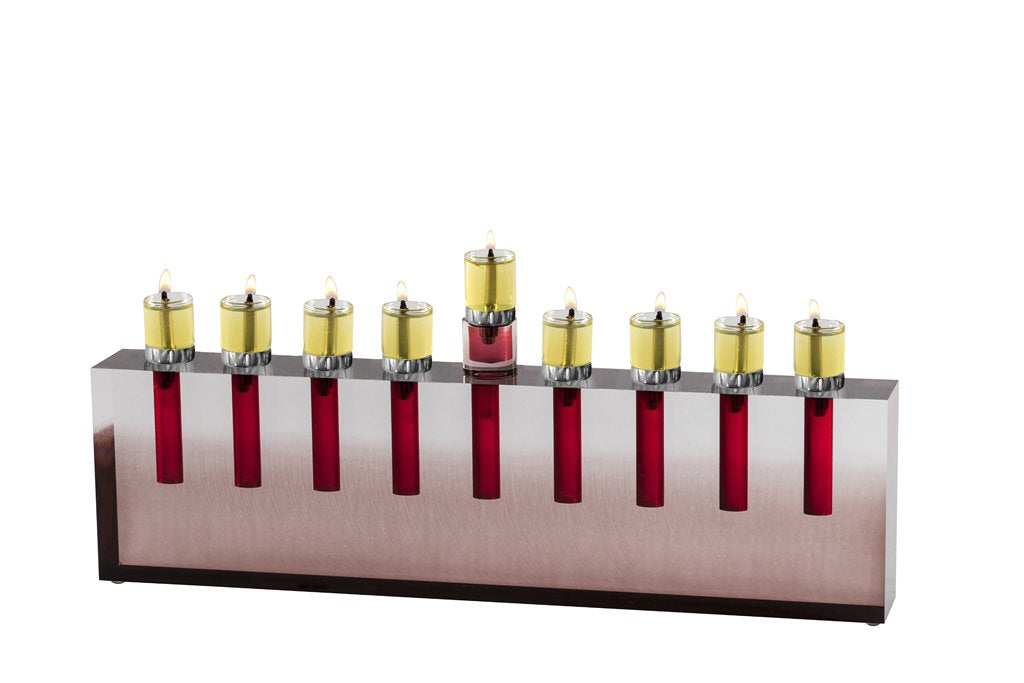 Oil Menorah and Flower Vase