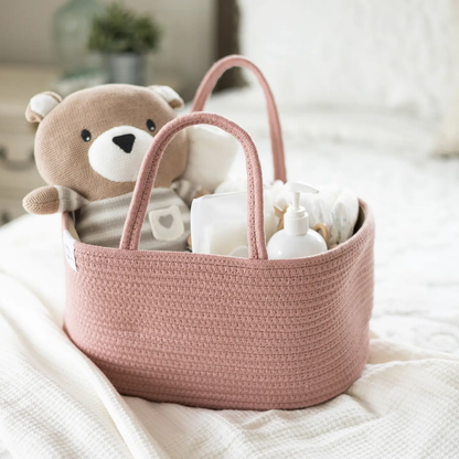 Cotton Rope Diaper Caddy Organizer