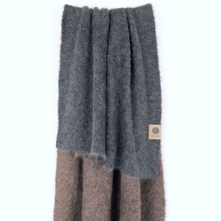 Suri Blanket | Dark Gray + Dark Brown