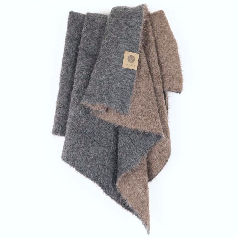 Suri Blanket | Dark Gray + Dark Brown