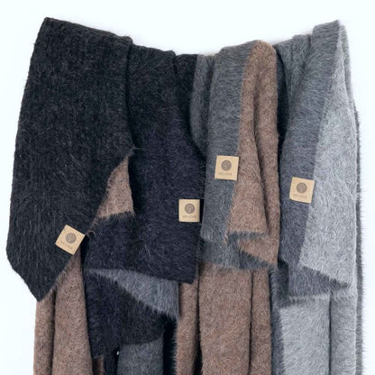 Suri Blanket | Dark Gray + Dark Brown