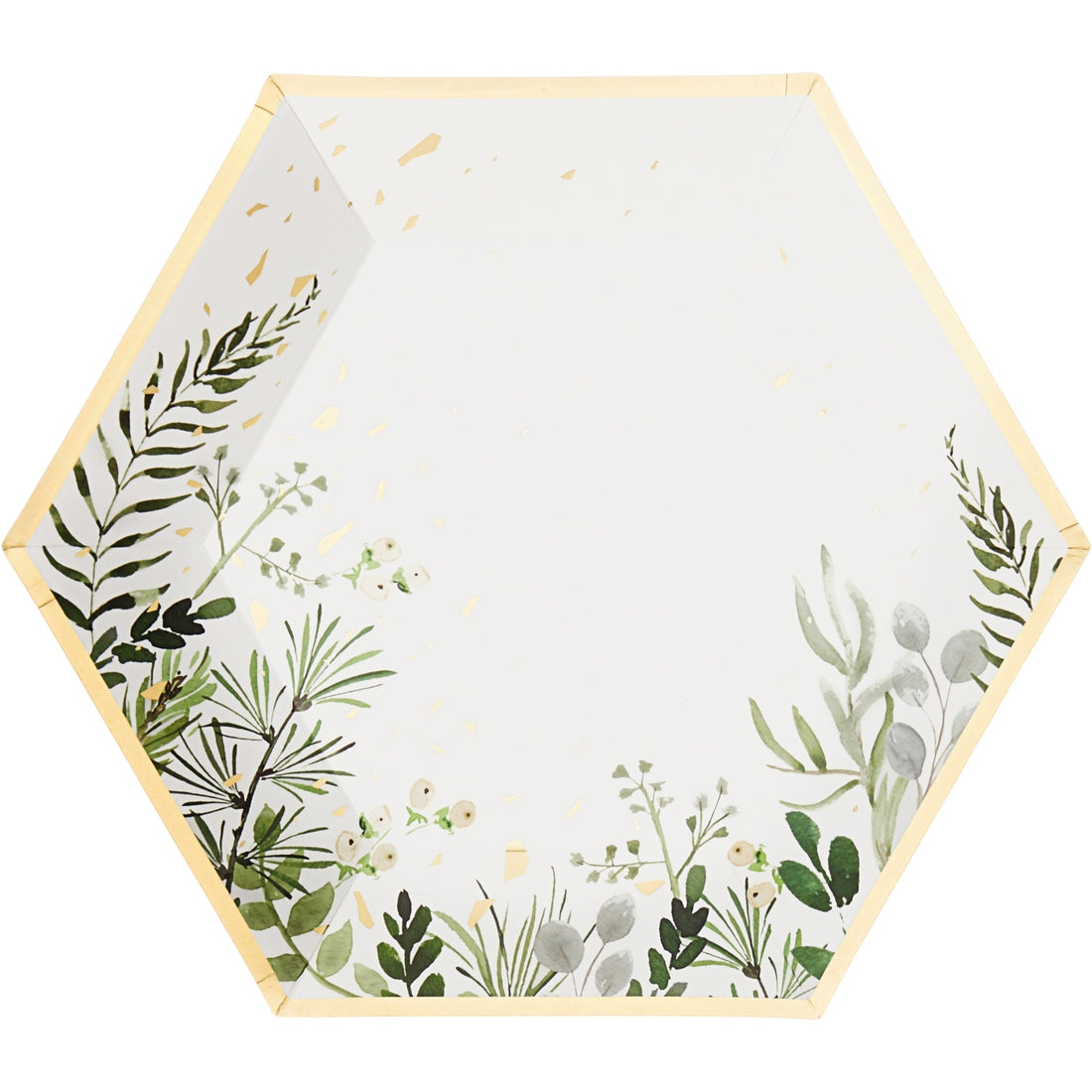 White Botanicals Paper Plates